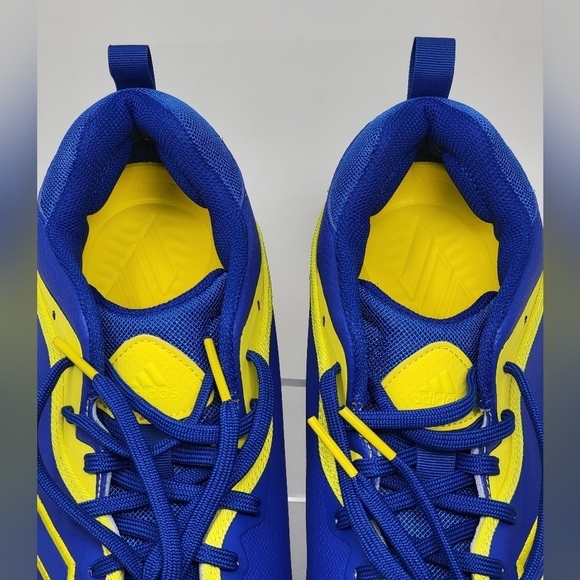 Adidas Bounce Baseball Metal Cleats GZ0451 Men\'s Size 14 Blue/Yellow New main image 8